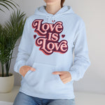 Love Is Love Hoodie – Retro Herz Pride Kapuzenpullover