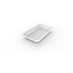 1/4 GN Menüschalen 1 Weiß PP/MIN 265x162x40  | Packung (225 Stück)