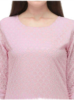 Pink Embroidered Georgette Kurta In Germany