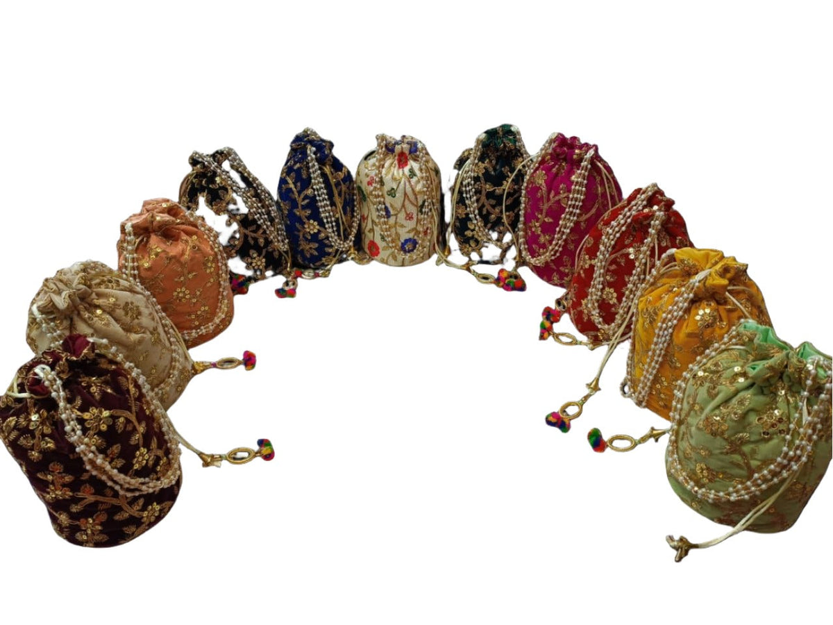 Indian Velvet  Potli Bag
