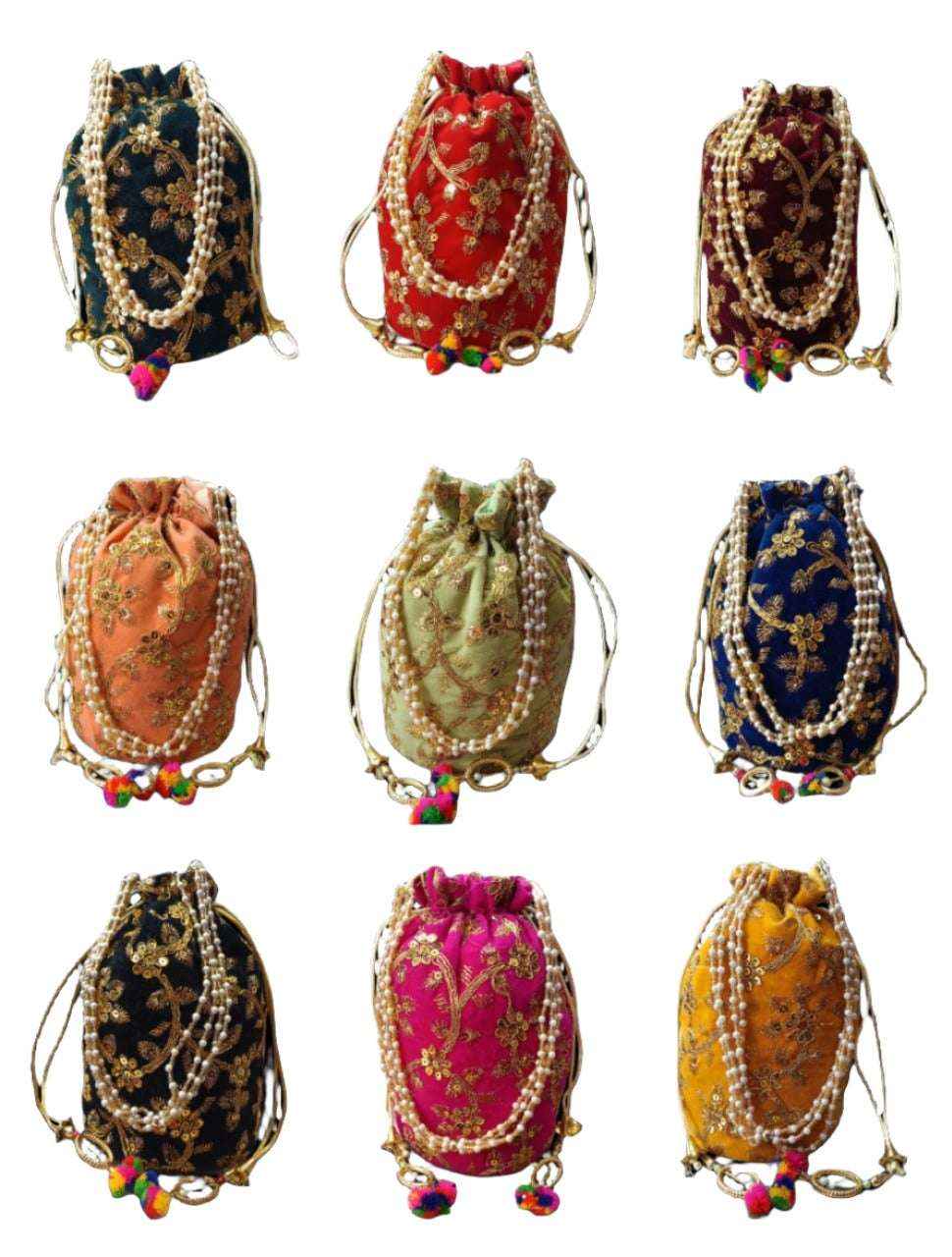 Indian Velvet  Potli Bag
