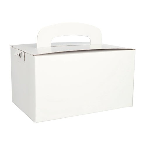 PAPSTAR 20 Lunch-Boxen, Pappe "pure" eckig 12,5 cm x 15,5 cm x 22,5 cm mit Tragegriff