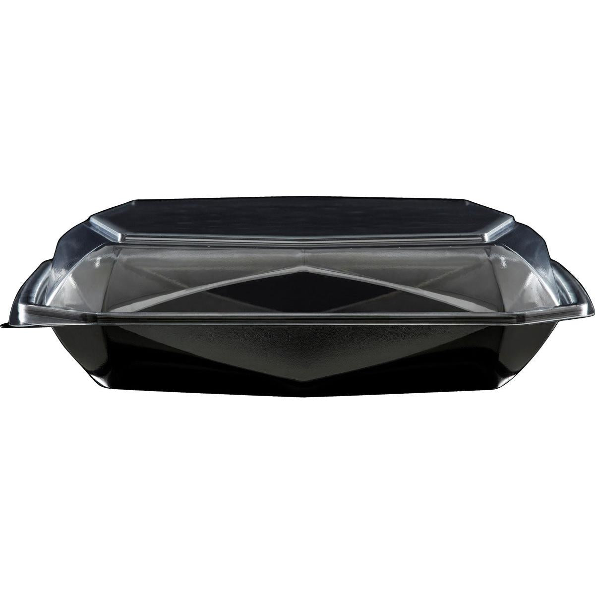 Octaview® L  Schwarz / Transparent APET 225x225x65  | Packung (100 Stück)