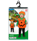 Kürbis Kinderkostüm 2-tlg. | Orange - Gr. 104 - Pumpkin