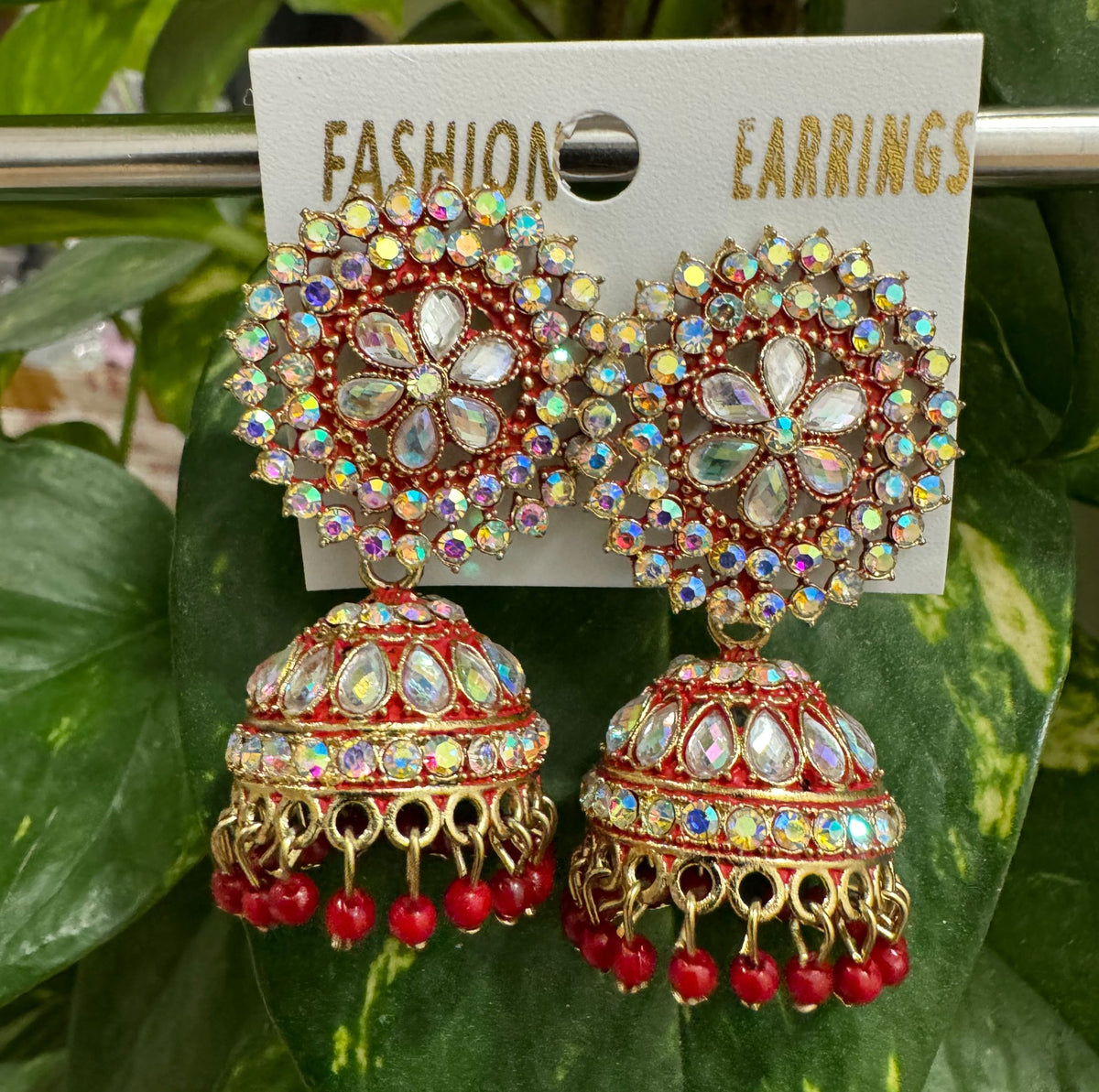 Stone And Beads Jhumki