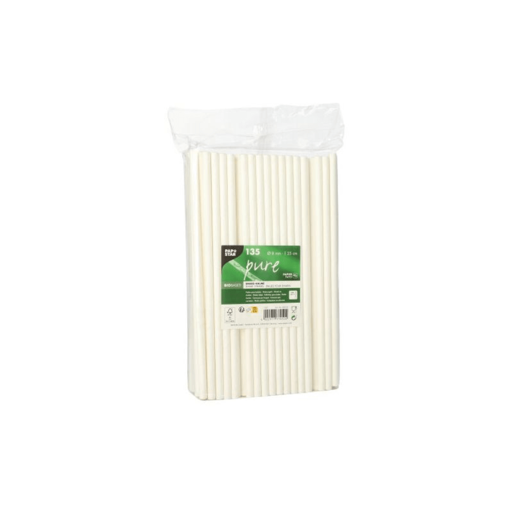 PAPSTAR Shake-Halme Papier Ø 8 mm 25 cm | 135 Stück