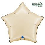 18"/Ø46cm Stern Folienballon Uni | Satin Cream