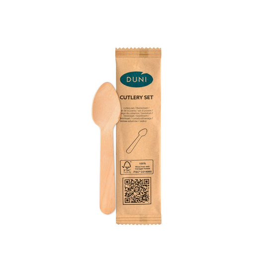 1/1 Kaffeelöffel 110 mm, Holz, einzeln verpackt  Natural gewachst 110 | Packung (250 Stück)