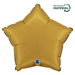 18"/Ø46cm Stern Folienballon Uni | Gold Satin