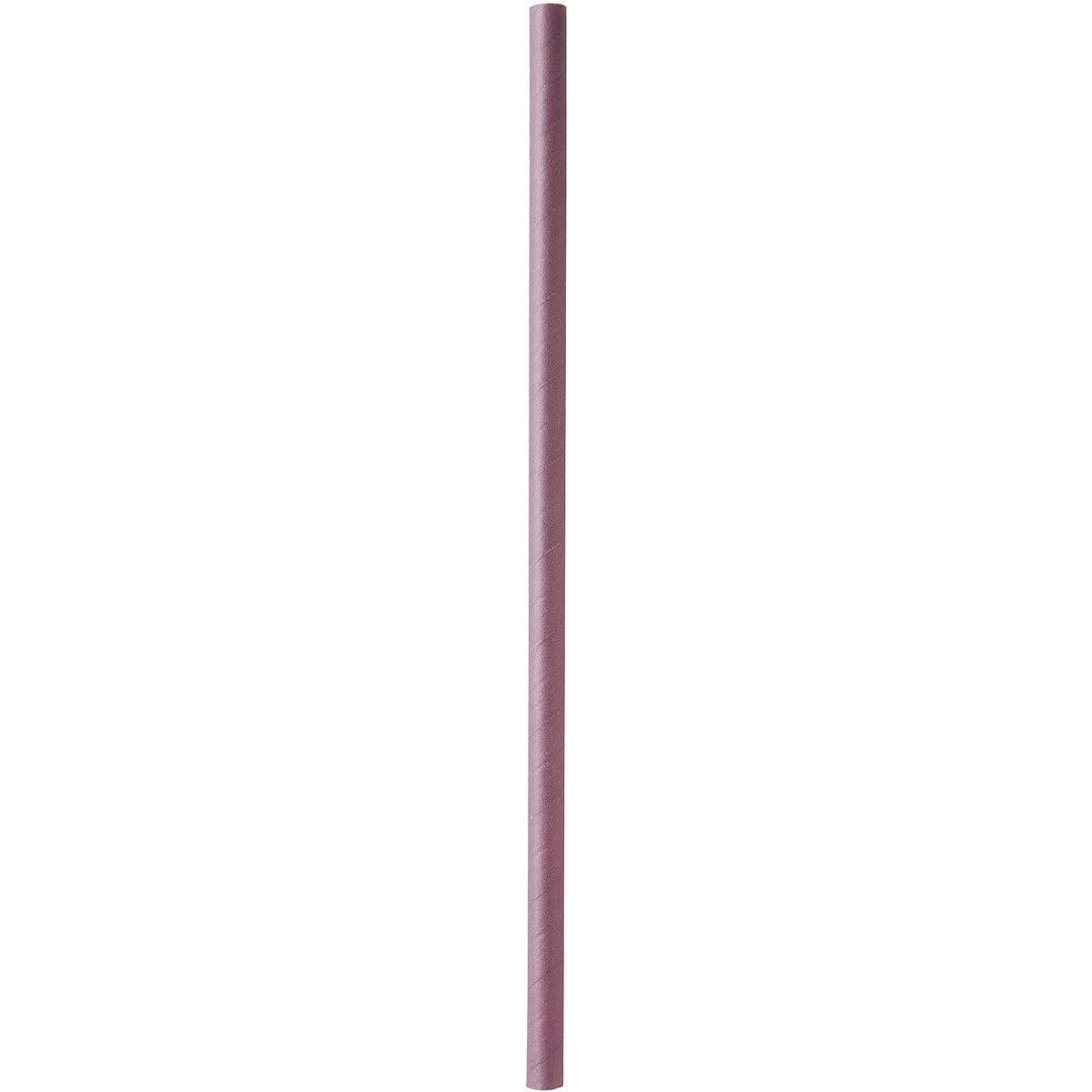 Trinkhalm aus FSC® Papier  ø 8 mm, 230 mm, Papier  Plum Papier Ø8, 230 | Packung (100 Stück)