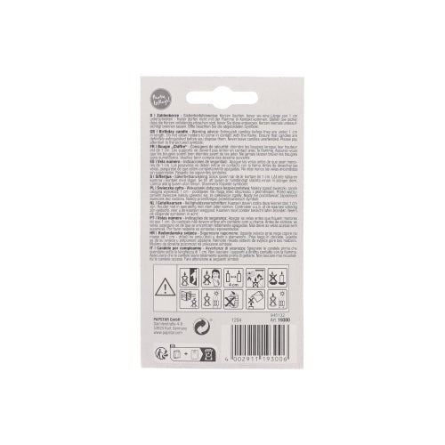 PAPSTAR Zahlenkerze 7,3 cm weiss mit rotem Rand