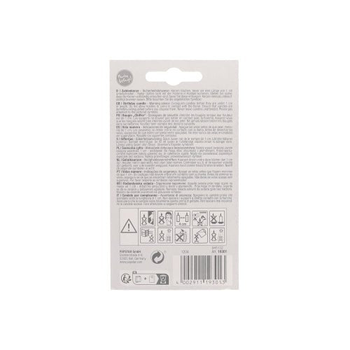 PAPSTAR Zahlenkerze 7,3 cm weiss mit rotem Rand