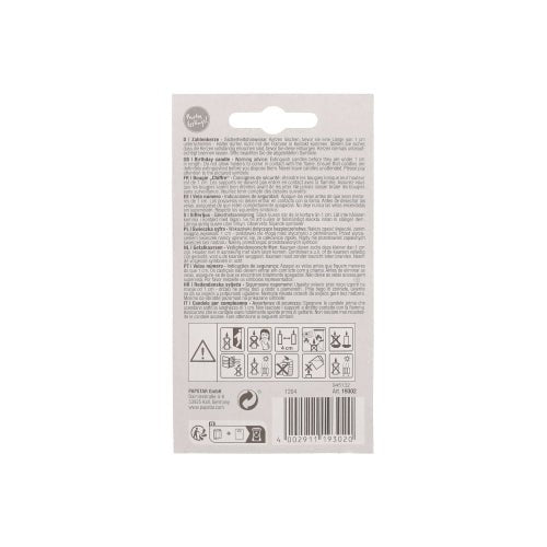 PAPSTAR Zahlenkerze 7,3 cm weiss mit rotem Rand