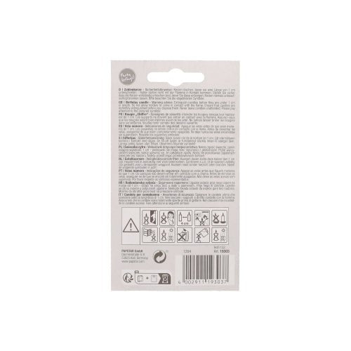 PAPSTAR Zahlenkerze 7,3 cm weiss mit rotem Rand