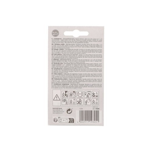 PAPSTAR Zahlenkerze 7,3 cm weiss mit rotem Rand