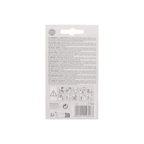 PAPSTAR Zahlenkerze 7,3 cm weiss mit rotem Rand