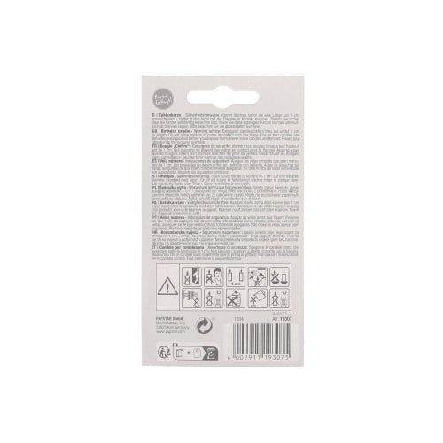PAPSTAR Zahlenkerze 7,3 cm weiss mit rotem Rand
