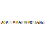 PAPSTAR Grußkette 1,9 m "Joyeux Anniversaire", festliche Dekoration | Beutel (1 Stück)