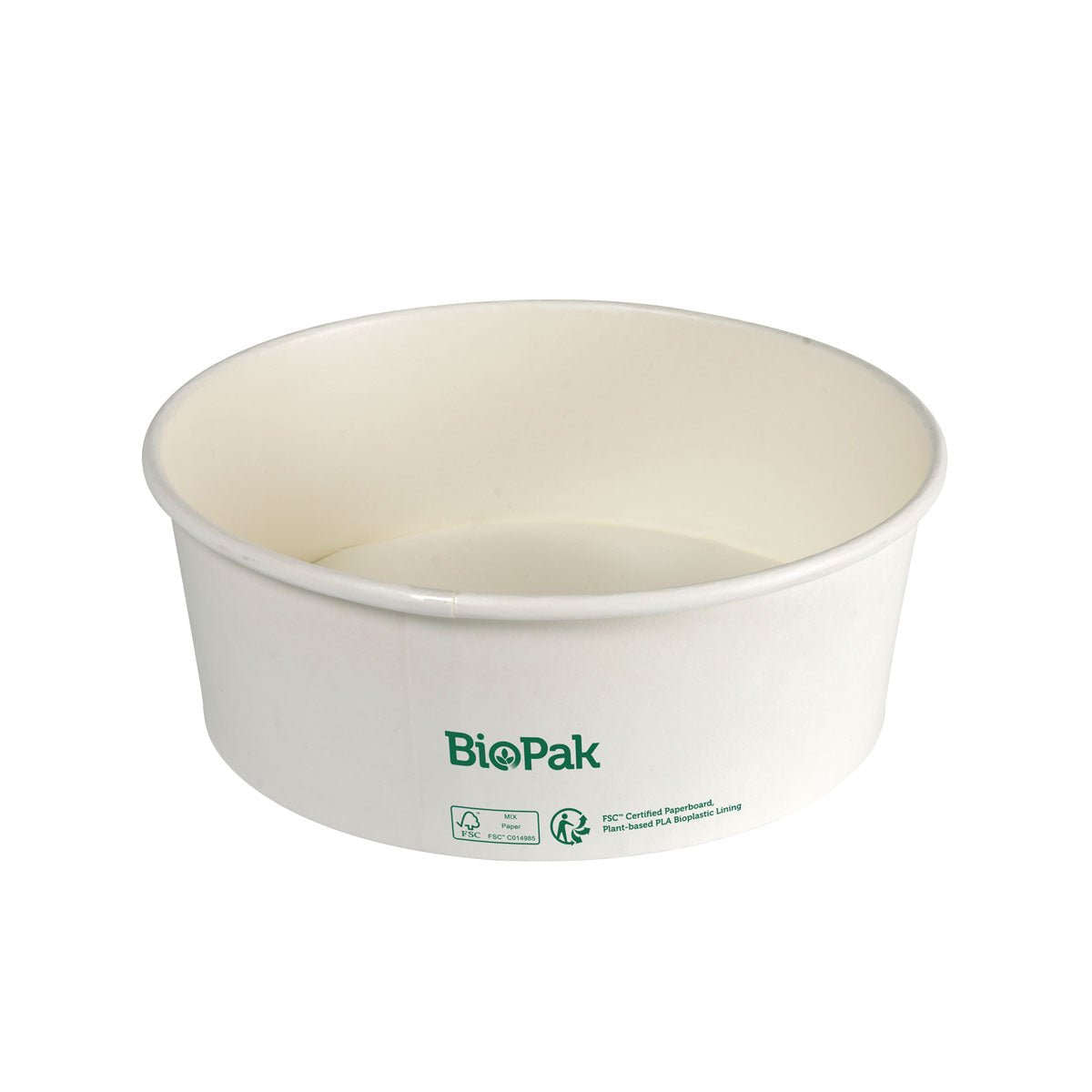 Bowl Ronda WIDE+ Karton/PLA Weiß 1300 ml  Weiß Karton FSC/PLA 184x184x66 | Packung (25 Stück) Namma Markt