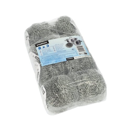 Starpak 3 Topfreiniger, Draht Ø 7 cm · 2 cm , kratzend | Netz (3 Stück)