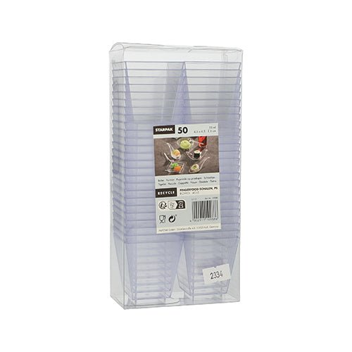 Starpak 50 Fingerfood - Schalen, PS glasklar