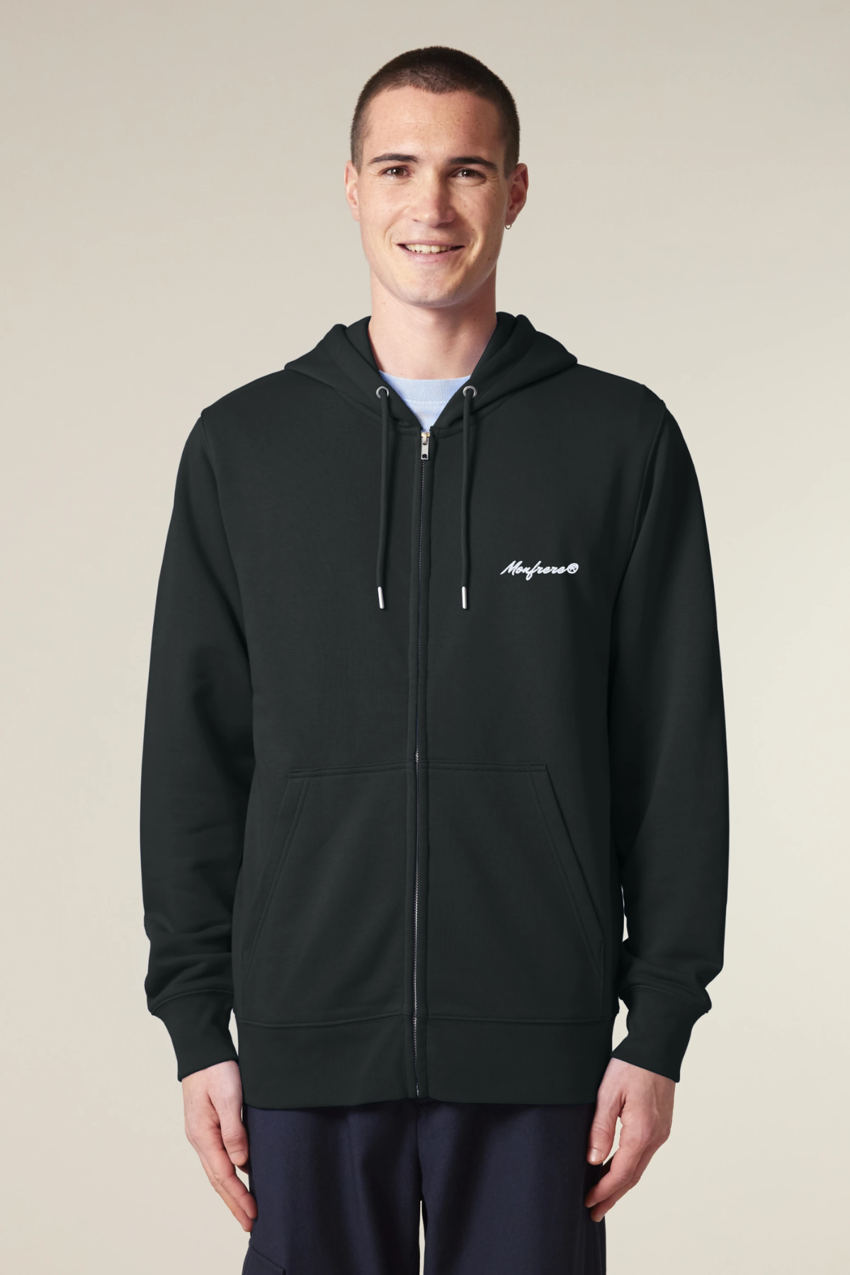 White Label Stick Iconic Unisex-Medium-Fit-Zip-Hoodie
