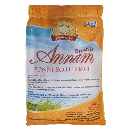 Riso bollito Annam Ponni 10kg