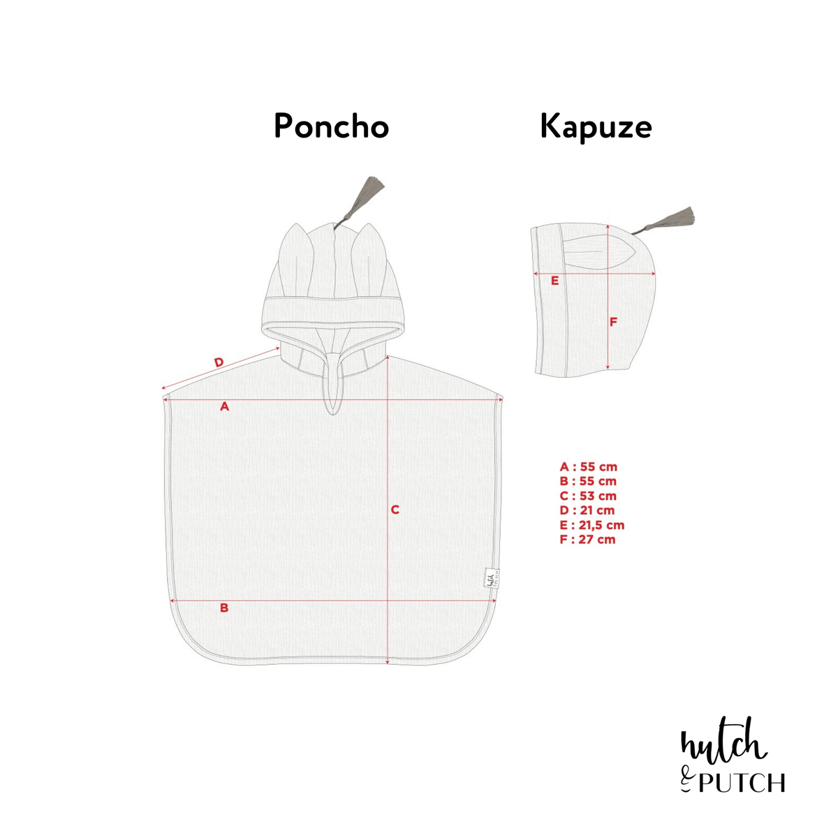 Musselin-Badeponcho