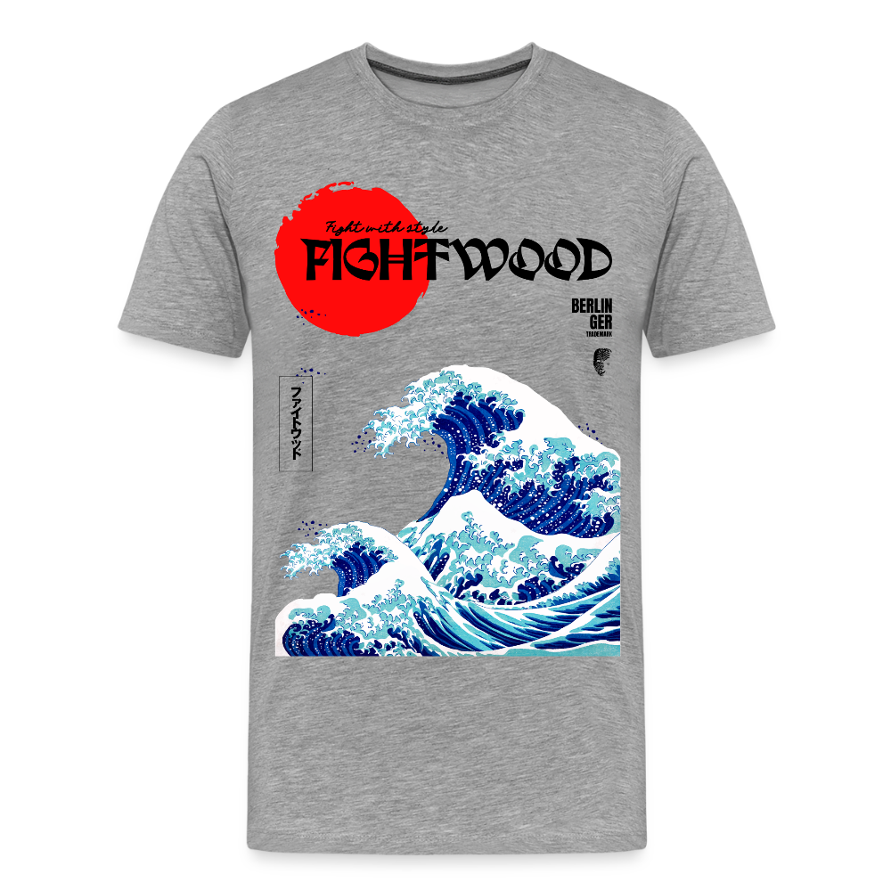 Fightwood® Fightwithstyle Big Waves Premium T-Shirt für Männer – Nachhaltig & Fair