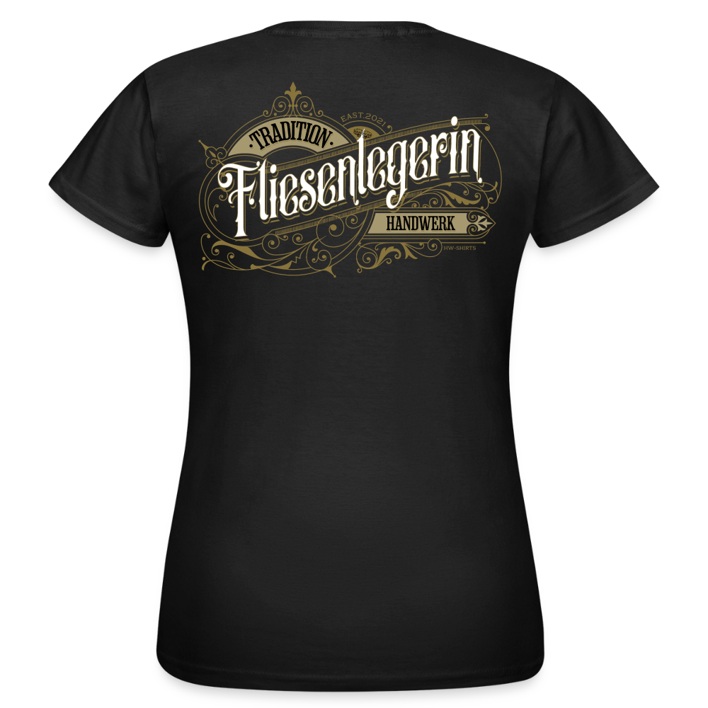 Frauen T-Shirt "Fliesenlegerin"-Nostalgie