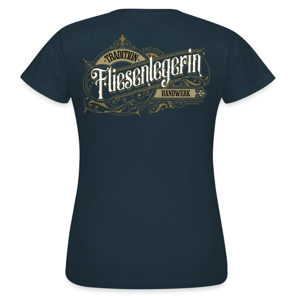 Frauen T-Shirt "Fliesenlegerin"-Nostalgie
