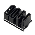 SATA UTurn Adapter 2x 7Pin Buchse zu 2x Stecker Kabel 360° für Mainboard SSD HDD | System-S