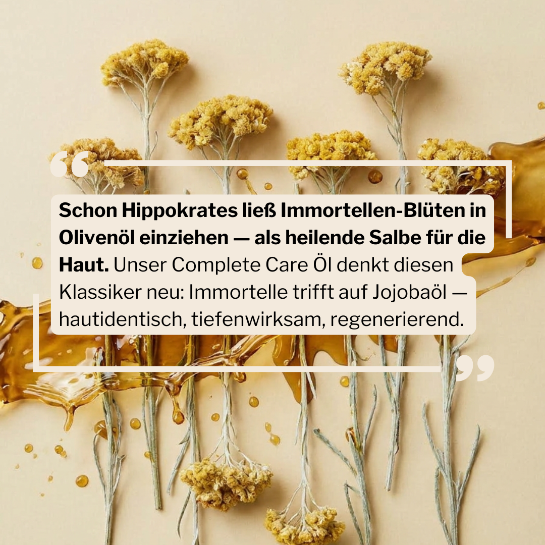 complete care 003 | Pflegeöl für Gesicht, Körper, Haar | sanft mit Jojoba + Immortelle