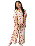 Kurta with Palazzos for Girls Floral Printed
