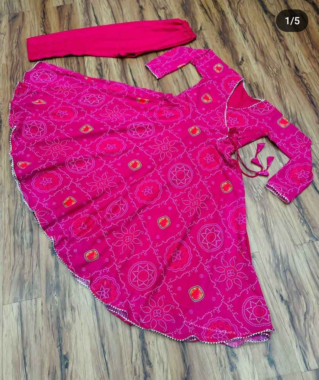 Beautiful Designer pakistaniSuit with bandhani digital print