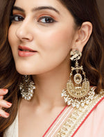 Gold-Plated Handcrafted Pearls Beaded Chandbalis Earrings
