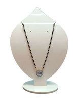 Stylish Pendant Necklace Black Beads Mangalsutra For Women With Extendable Chain