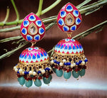 Meenakari Jhumka(Hot Pink) Namma Markt
