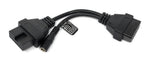 OBD Kabel 20 cm OBD 2 Buchse für Mitsubishi 12pin in Schwarz für Auto Diagnose | System-S