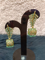 Women Gold-Toned & Jali Style Drop Earrings