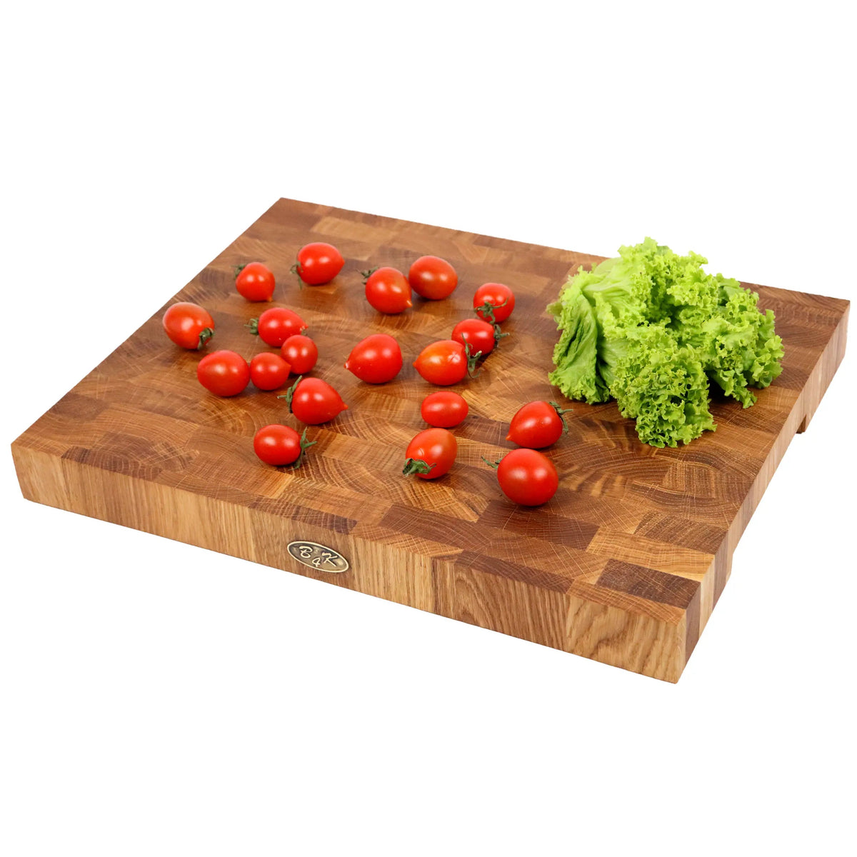 Schneidebrett groß Eiche Stirnholz 43x33x4,3cm – Profi Hackblock & Hirnholzbrett