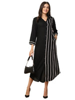 Black Women Shirt Dress Embellished By Lace in Munich