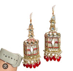 Earrings with Sahara Chain with Doli Kundan