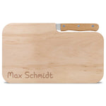 Frühstücksbrettchen mit Gravur - Inklusive Messer - Personalisiert mit Namen