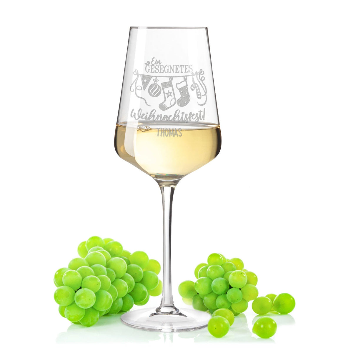 Stölzle Lausitz Weinglas mit Gravur - "Ein gesegnetes Weihnachtsfest"