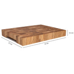 Stirnholz Schneidebrett Eiche 37x27x4,3cm – Massiver Hackblock