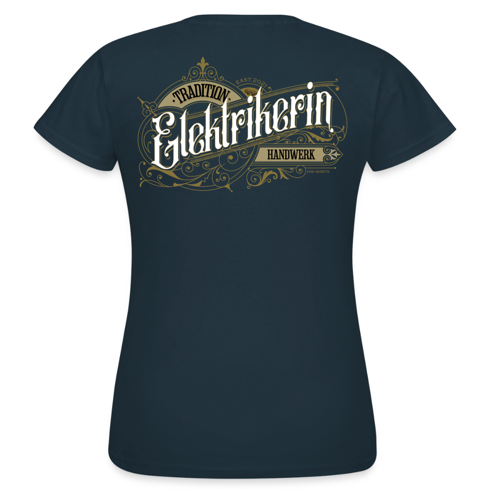 Frauen T-Shirt "Elektrikerin"-Nostalgie