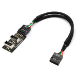 Front Panel Adapter 18 cm 2x USB 3.1 Typ E Buchse zu 2.0 9 Pin & 10 Pin Kabel | System-S