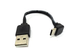 USB 3.1 Kabel 13 cm Typ C Stecker zu 2.0 Typ A Stecker Winkel flach Schwarz | System-S