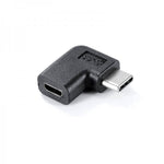 USB 3.1 Adapter Typ C Stecker zu 2.0 Micro B Buchse Winkel Kabel in Schwarz | System-S